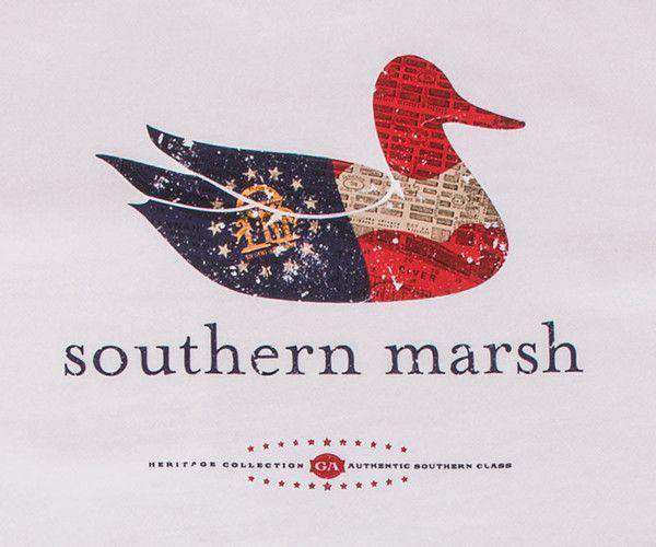 Authentic Georgia Heritage Tee in White by Southern Marsh - Country Club Prep