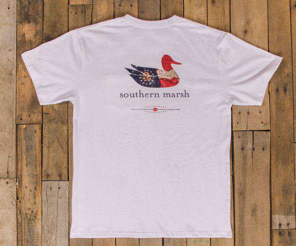 Authentic Georgia Heritage Tee in White by Southern Marsh - Country Club Prep