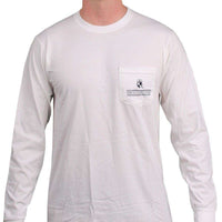 Authentic Letterpress LONG SLEEVE Pocket Tee in White by High Cotton - Country Club Prep