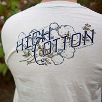 Authentic Letterpress LONG SLEEVE Pocket Tee in White by High Cotton - Country Club Prep