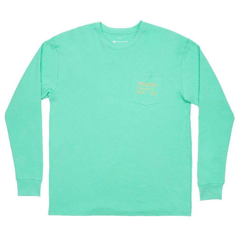 Authentic Long Sleeve Tee in Bimini Green by Southern Marsh - Country Club Prep