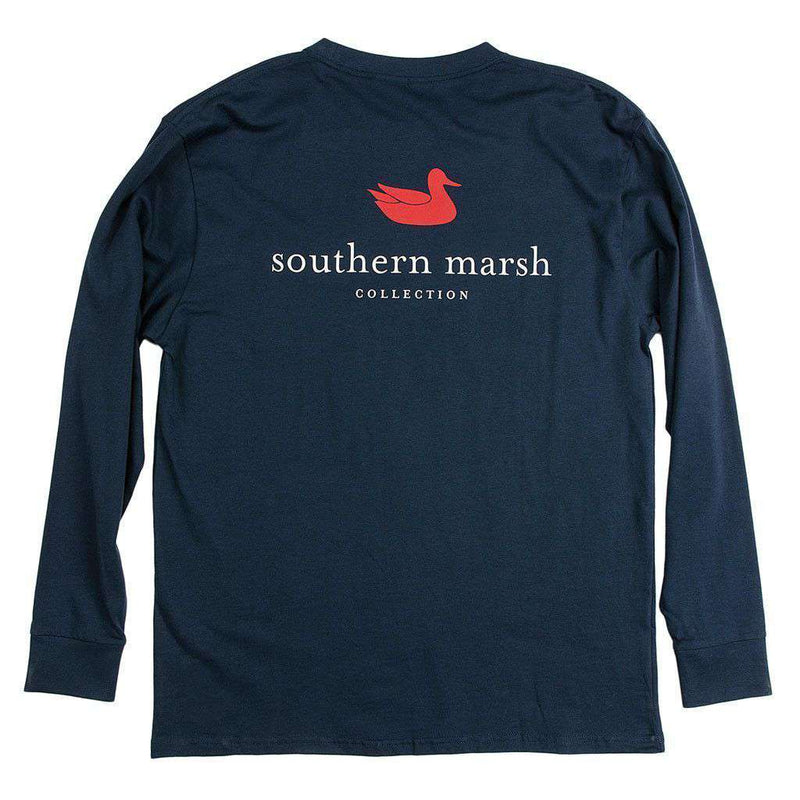 Authentic Long Sleeve Tee in Navy by Southern Marsh - Country Club Prep