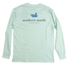 Authentic Long Sleeve Tee in Ocean Green by Southern Marsh - Country Club Prep