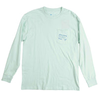 Authentic Long Sleeve Tee in Ocean Green by Southern Marsh - Country Club Prep