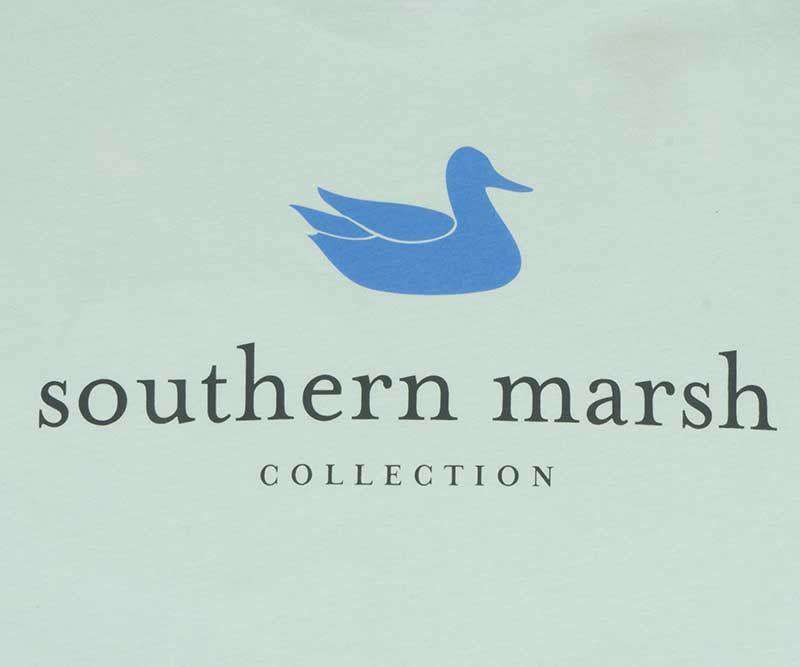 Authentic Long Sleeve Tee in Ocean Green by Southern Marsh - Country Club Prep