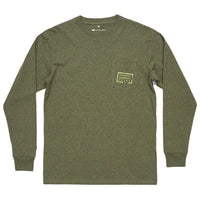 Authentic Long Sleeve Tee in Washed Dark Green by Southern Marsh - Country Club Prep