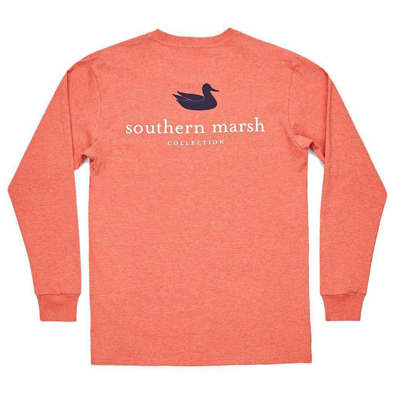 Authentic Long Sleeve Tee in Washed Red by Southern Marsh - Country Club Prep