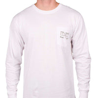 Authentic Long Sleeve Tee in White by Southern Marsh - Country Club Prep