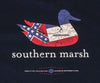 Authentic Mississippi Heritage Long Sleeve Tee in Navy by Southern Marsh - Country Club Prep