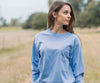 Authentic North Carolina Heritage Long Sleeve Tee in Breaker Blue by Southern Marsh - Country Club Prep