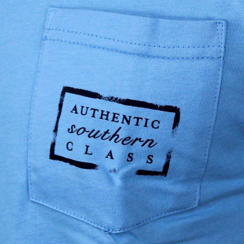 Authentic North Carolina Heritage Tee in Breaker Blue by Southern Marsh - Country Club Prep