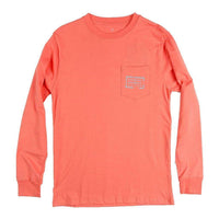 Authentic South Carolina Heritage Long Sleeve Tee in Coral by Southern Marsh - Country Club Prep