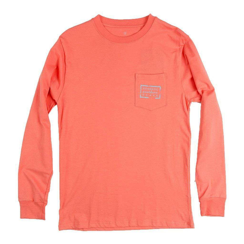 Authentic South Carolina Heritage Long Sleeve Tee in Coral by Southern Marsh - Country Club Prep