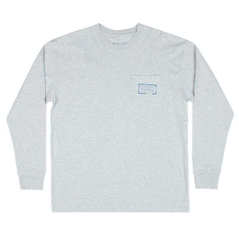 Authentic South Carolina Heritage Long Sleeve Tee in Light Gray by Southern Marsh - Country Club Prep