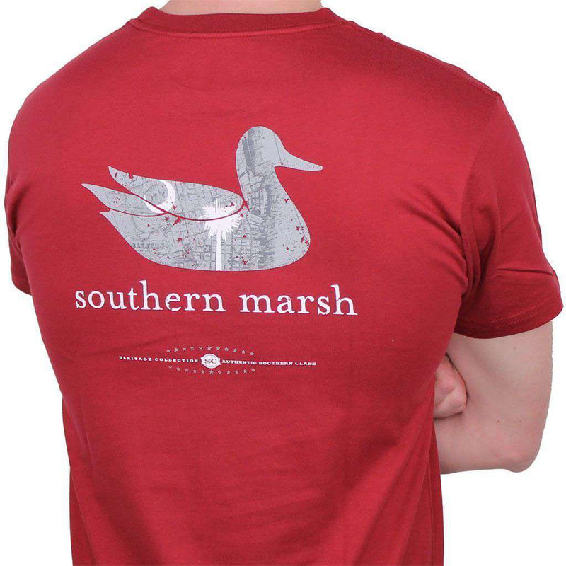 Authentic South Carolina Heritage Tee in Maroon by Southern Marsh - Country Club Prep