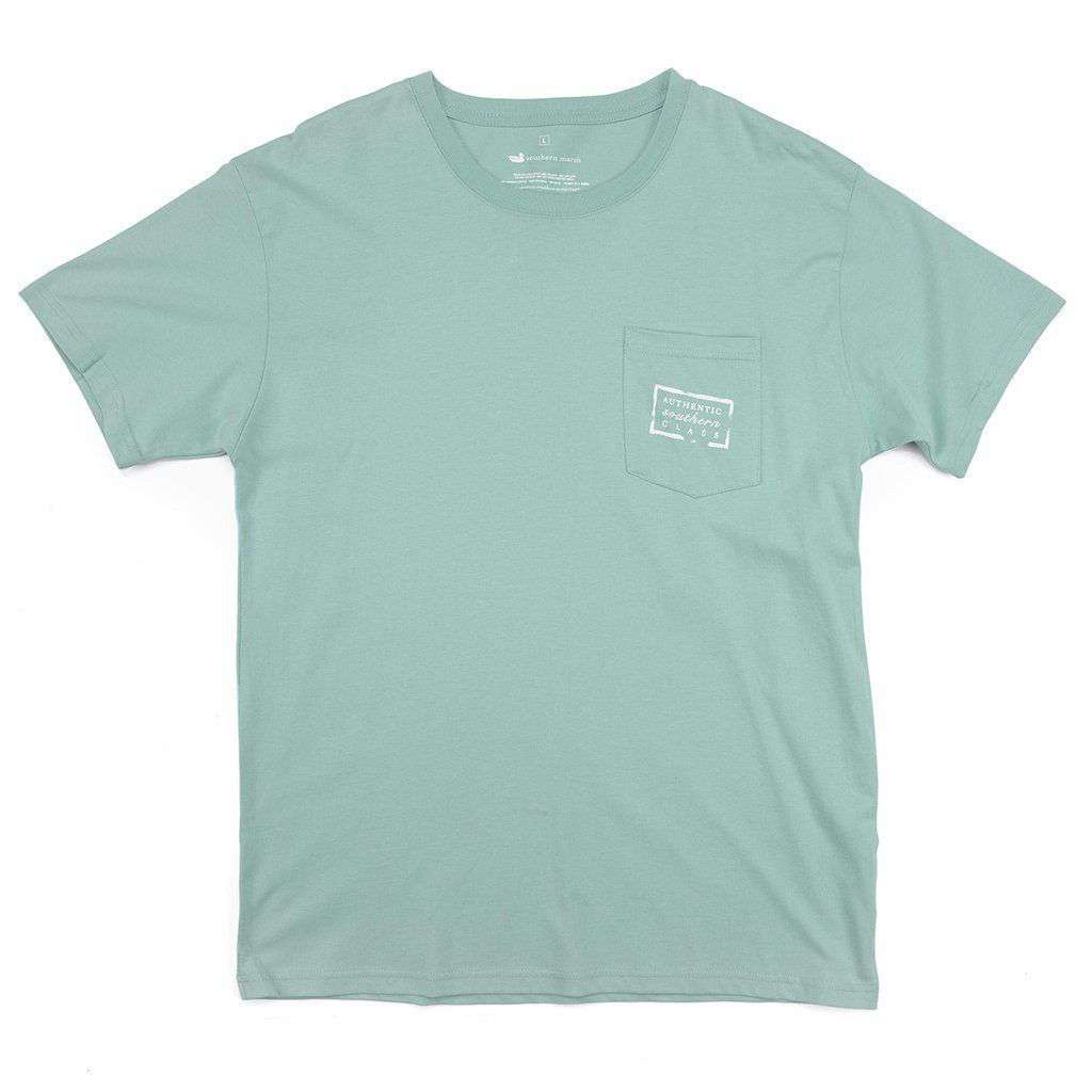 Authentic Tee in Seafoam by Southern Marsh - Country Club Prep