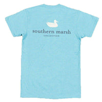 Authentic Tee in Washed Barbados Blue by Southern Marsh - Country Club Prep