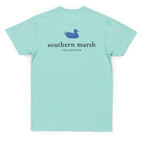 Authentic Tee in Washed Bimini Green by Southern Marsh - Country Club Prep