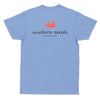 Authentic Tee in Washed Blue by Southern Marsh - Country Club Prep