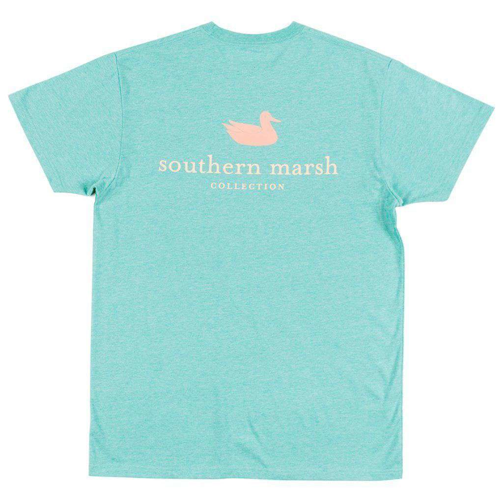 Authentic Tee in Washed Kelly by Southern Marsh - Country Club Prep