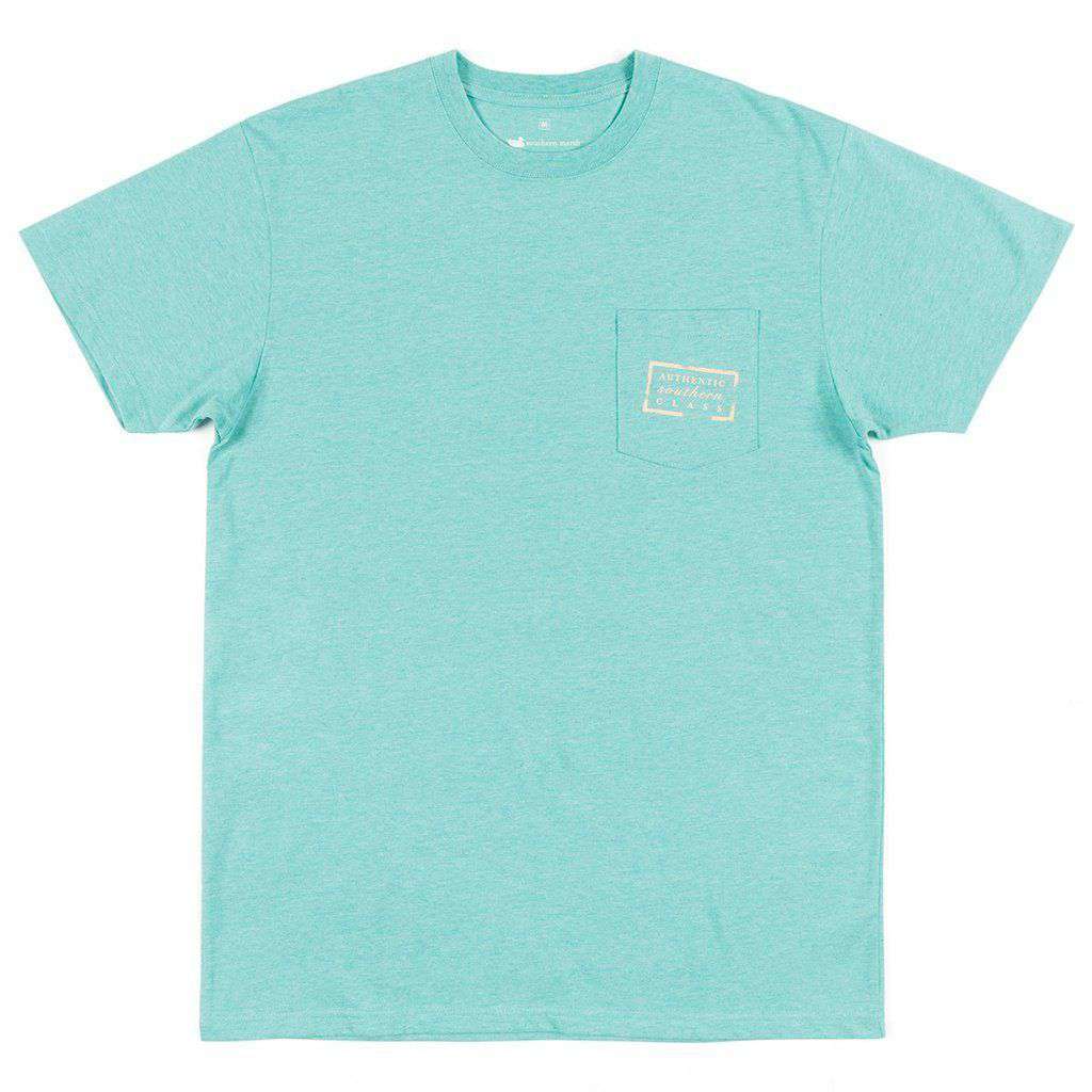 Authentic Tee in Washed Kelly by Southern Marsh - Country Club Prep