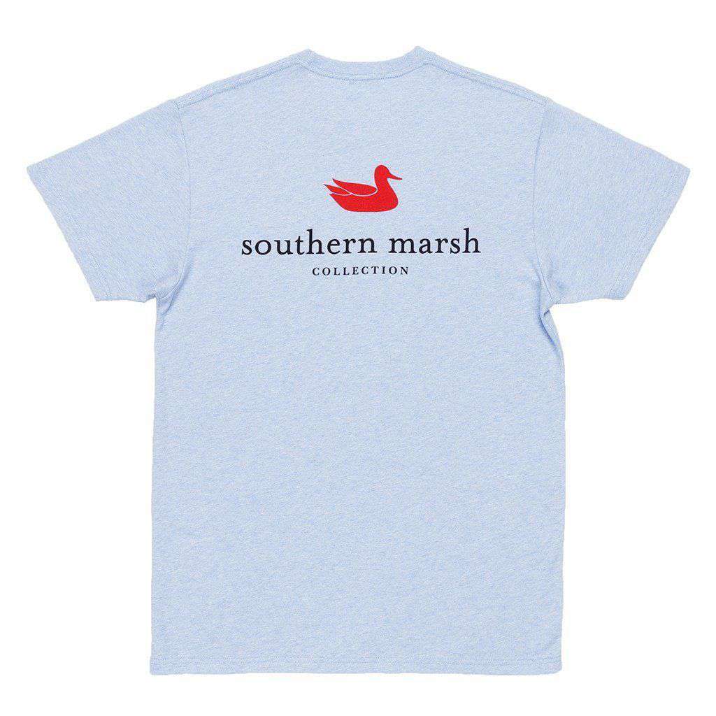 Authentic Tee in Washed Sky Blue by Southern Marsh - Country Club Prep