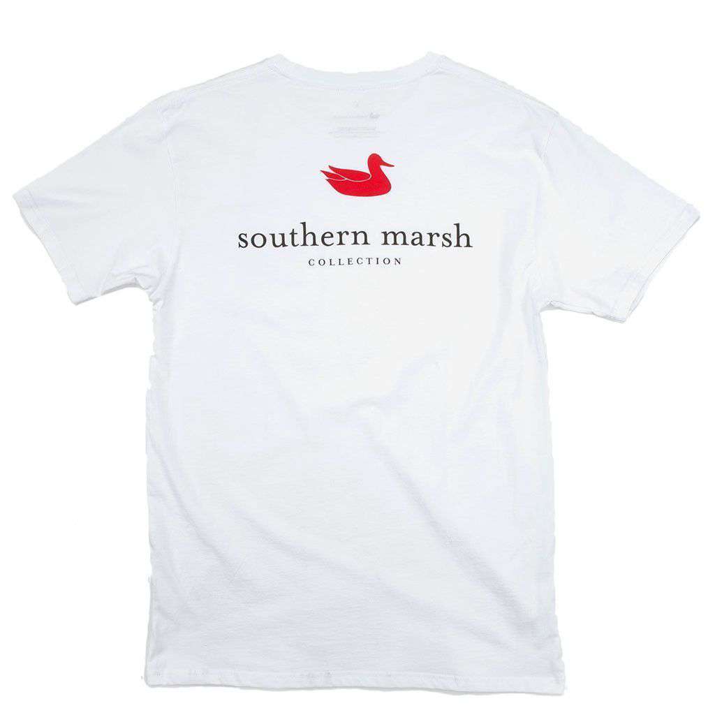 Authentic Tee in White by Southern Marsh - Country Club Prep