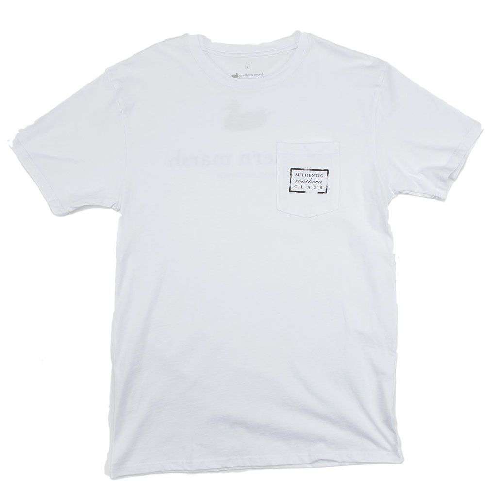 Authentic Tee in White by Southern Marsh - Country Club Prep