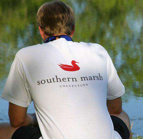 Authentic Tee in White by Southern Marsh - Country Club Prep