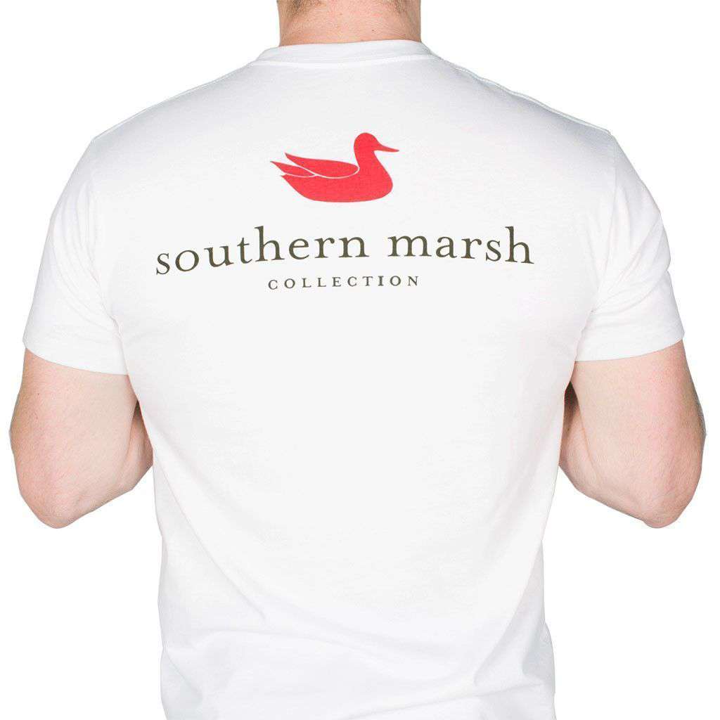 Authentic Tee in White by Southern Marsh - Country Club Prep