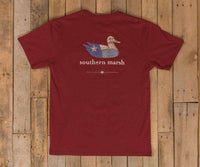 Authentic Texas Heritage Tee in Maroon by Southern Marsh - Country Club Prep