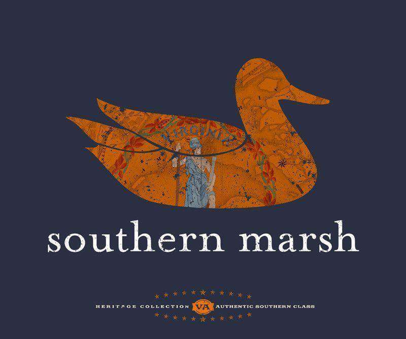 Authentic Virginia Heritage Long Sleeve Tee in Navy by Southern Marsh - Country Club Prep