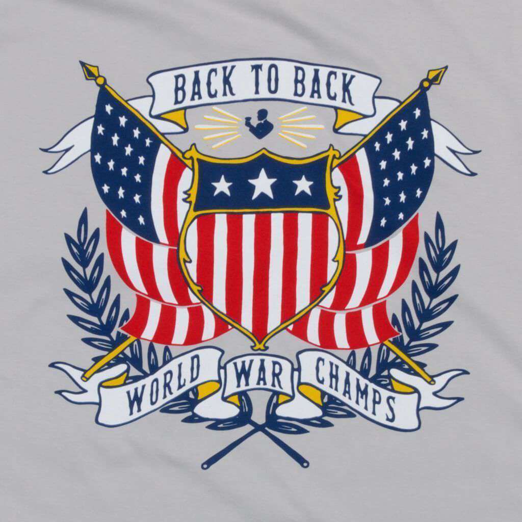 Back to Back Crest Long Sleeve Pocket Tee in Apollo by Rowdy Gentleman - Country Club Prep