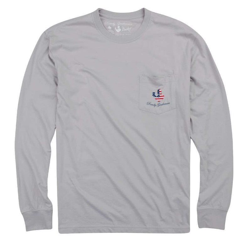 Back to Back Crest Long Sleeve Pocket Tee in Apollo by Rowdy Gentleman - Country Club Prep