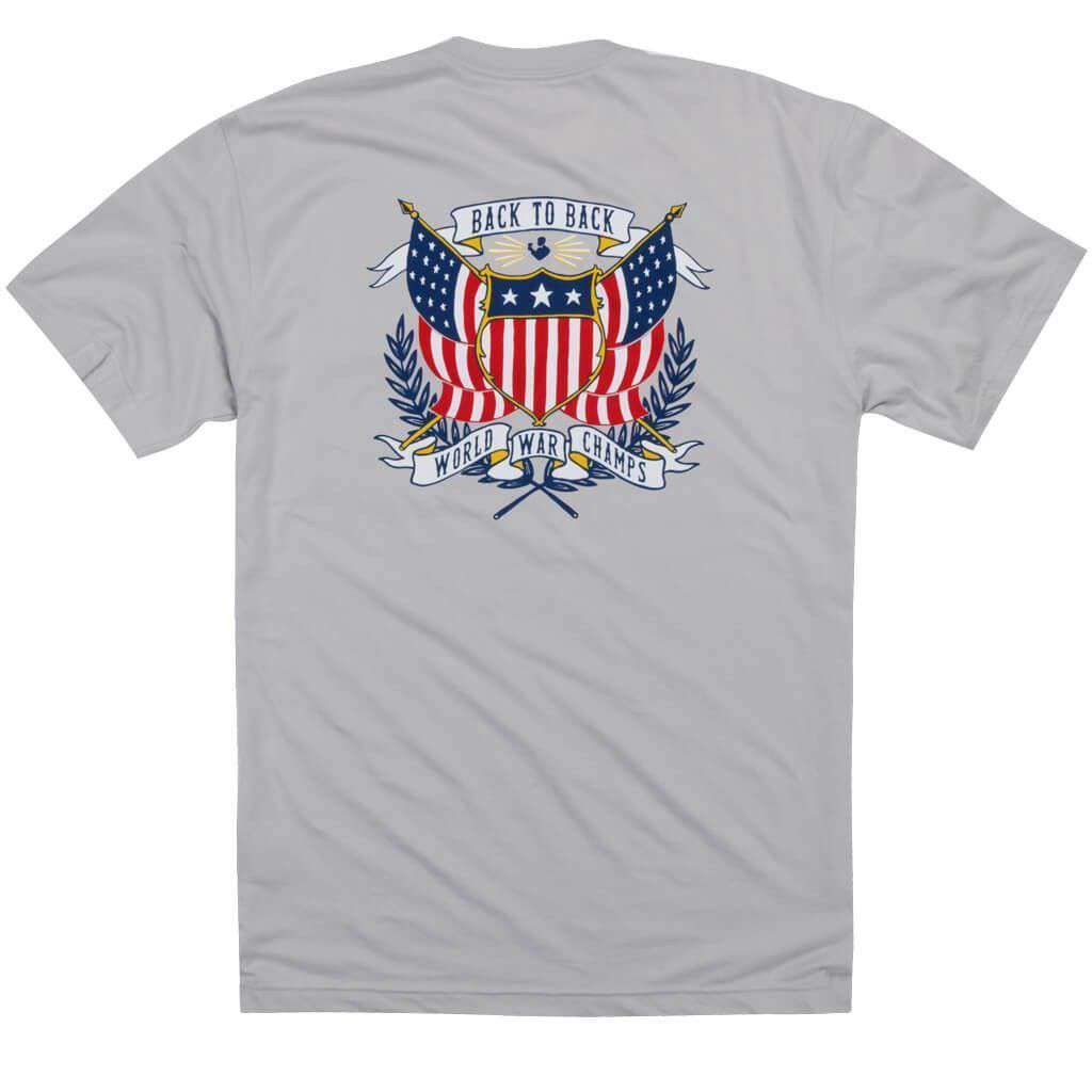 Back to Back Crest Short Sleeve Pocket Tee in Apollo by Rowdy Gentleman - Country Club Prep