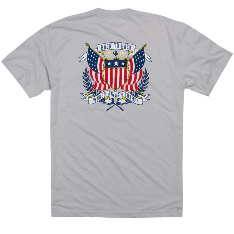 Back to Back Crest Short Sleeve Pocket Tee in Apollo by Rowdy Gentleman - Country Club Prep
