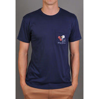 Back to Back World War Champs -Eagle Edition- Tee in Navy by Rowdy Gentleman - Country Club Prep