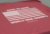 Back to Back World War Champs Long Sleeve Tee in Heathered Red by Rowdy Gentleman - Country Club Prep