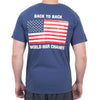 Back to Back World War Champs Pocket Tee in Navy by Full Time American - Country Club Prep