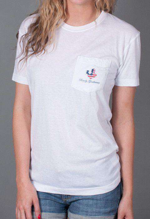 Back to Back World War Champs Pocket Tee in White by Rowdy Gentleman - Country Club Prep