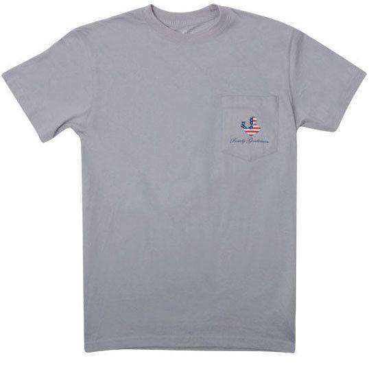 Back to Back World War Champs Short Sleeve Pocket Tee in Fog by Rowdy Gentleman - Country Club Prep