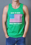 Back to Back World War Champs Tank - Let's Get Weird Edition - in Green by Rowdy Gentleman - Country Club Prep