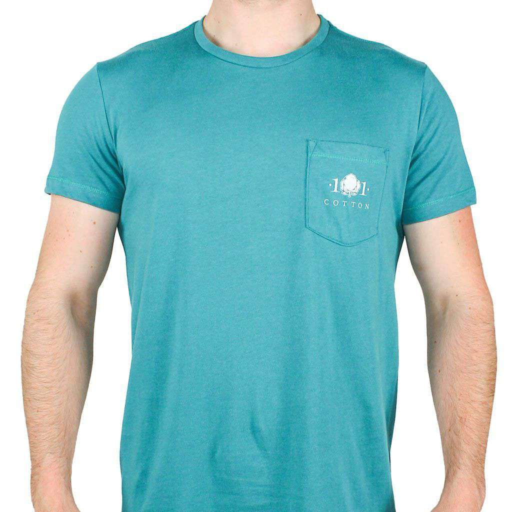 Back to Basics Pocket Tee in Hunter Green by Cotton 101 - Country Club Prep