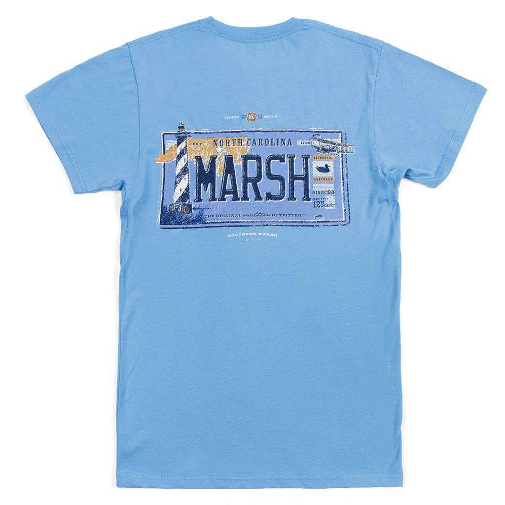 Backroads Collection - North Carolina Tee in Breaker Blue by Southern Marsh - Country Club Prep