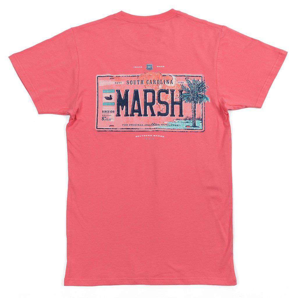 Backroads Collection - South Carolina Tee in Coral by Southern Marsh - Country Club Prep