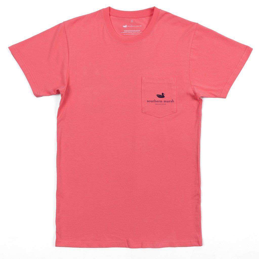 Backroads Collection - South Carolina Tee in Coral by Southern Marsh - Country Club Prep