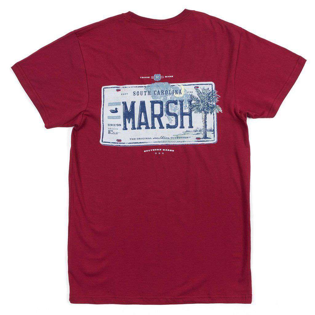 Southern Marsh Backroads Collection - South Carolina Tee in Maroon ...