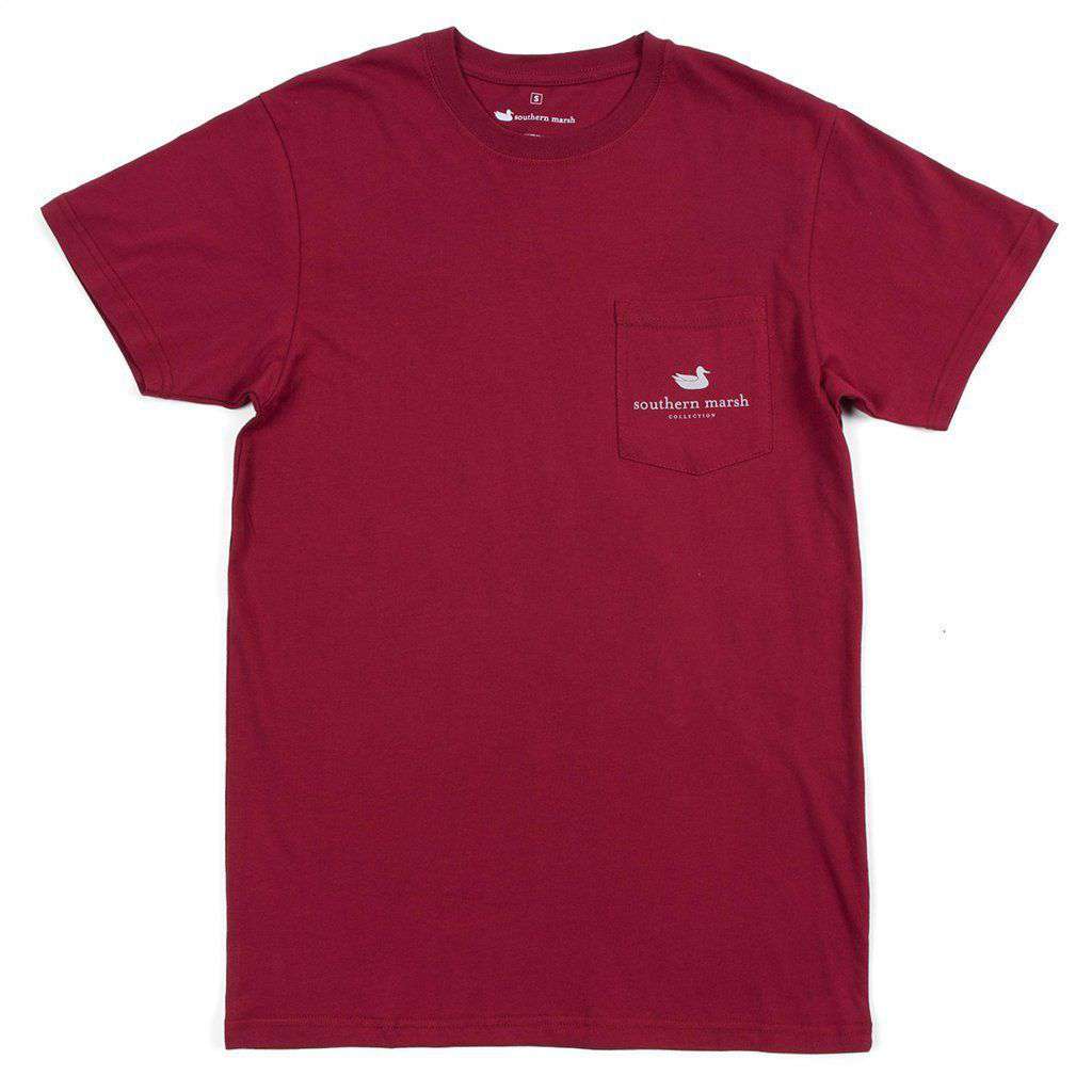 Backroads Collection - South Carolina Tee in Maroon by Southern Marsh - Country Club Prep