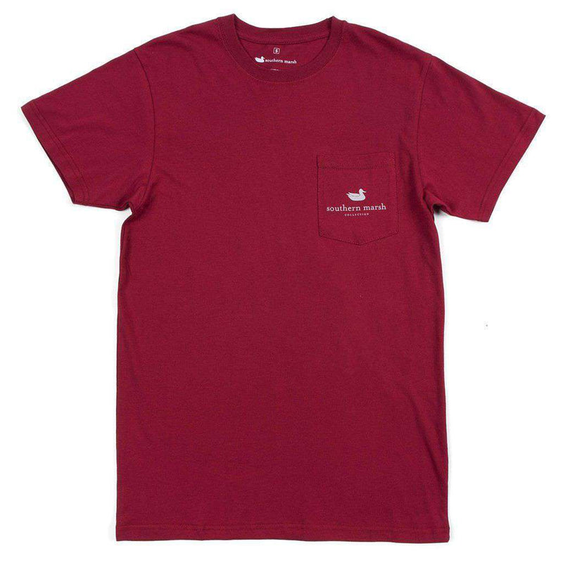 Backroads Collection - South Carolina Tee in Maroon by Southern Marsh - Country Club Prep