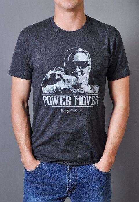 Bateman Power Moves Vintage Tee in Charcoal Gray by Rowdy Gentleman - Country Club Prep